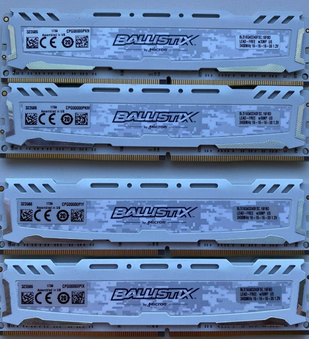 Оперативна пам'ять Crucial DDR4-2400 2x32GB PC4-19200 (Kit of 2x2x16384) Ballistix Sport Харків - фото 2