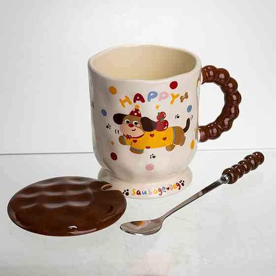 Новогодняя фарфоровая чашка 