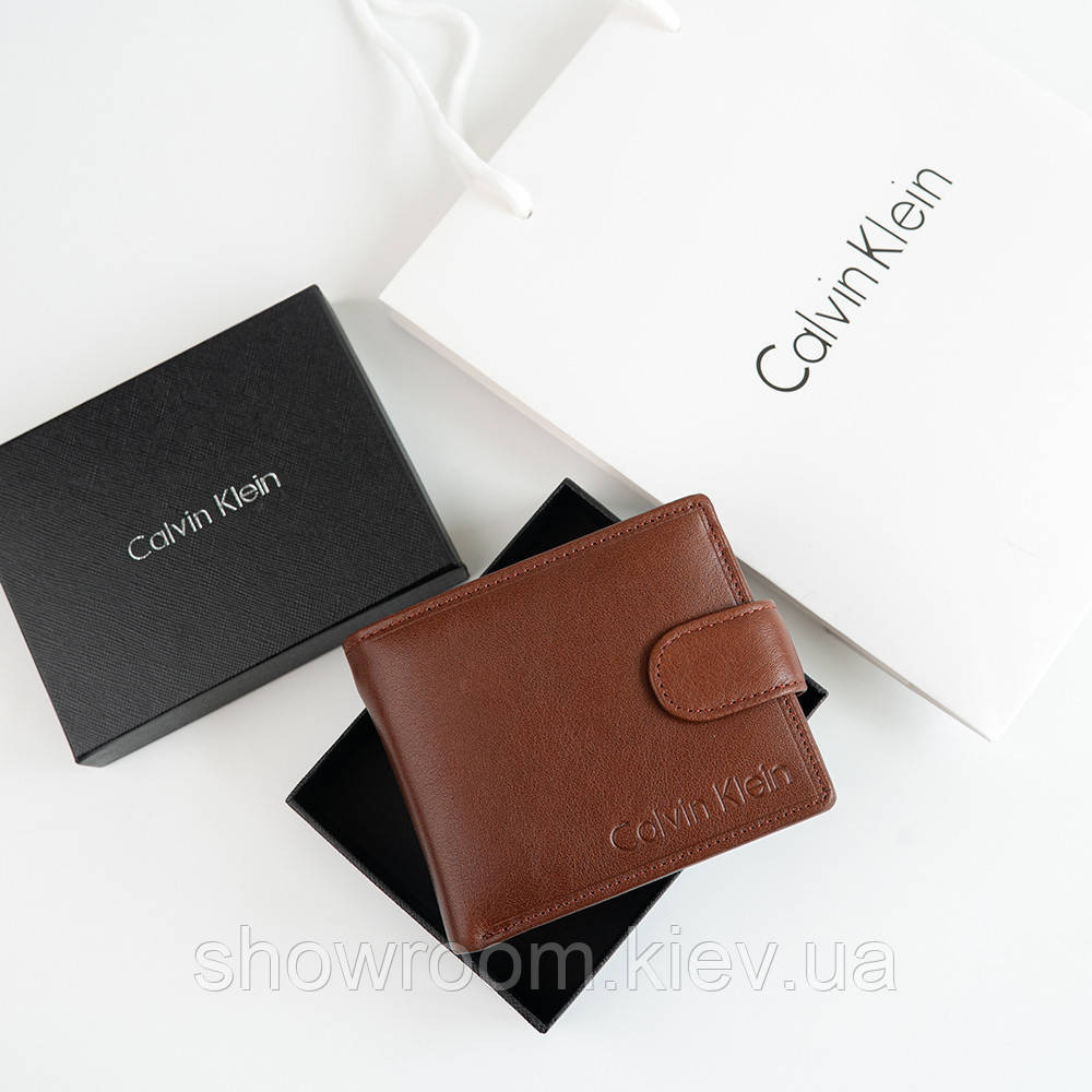 Мужской кожаный кошелек на застежке Ск (2081) коричневый Киев - изображение 1