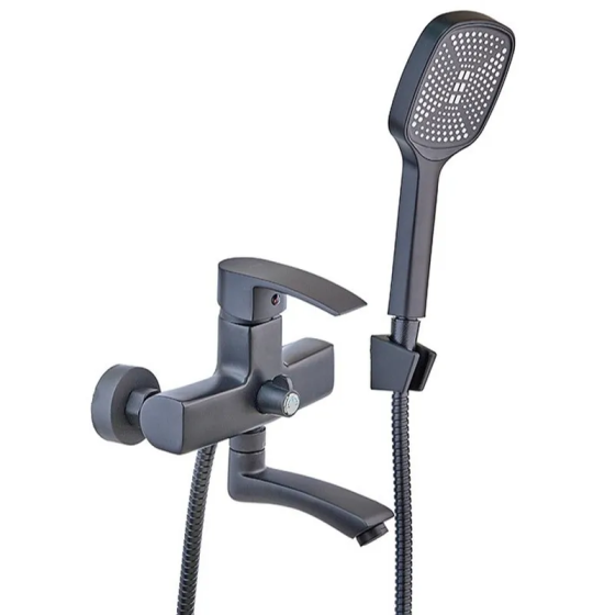 Смеситель для ванной Mixxus Magnum 009 (Euro) Black (MI6198) Киев