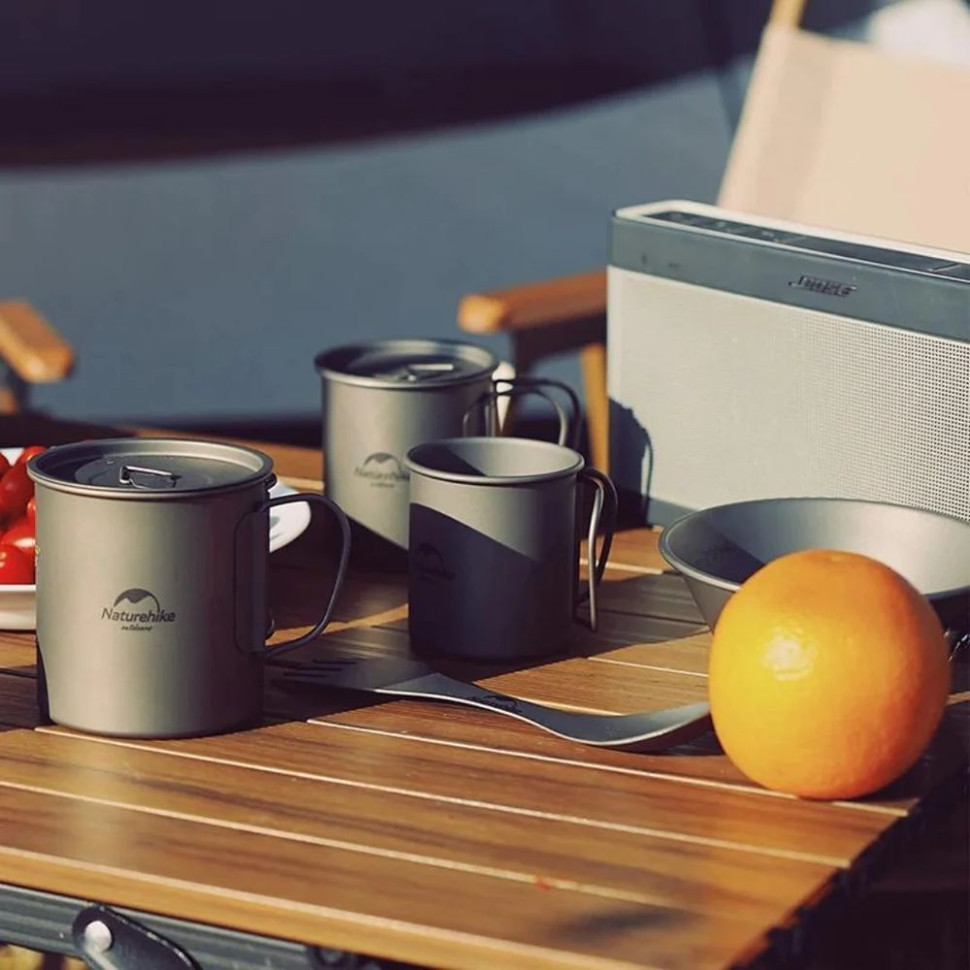 Кружка титанова з ручкою 450 мл Naturehike NH20CJ005 Киев - изображение 4