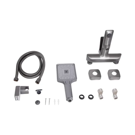 Змішувач для ванни Qtap Presto з душовим гарнітуром QTPRE259GRP45584 Graphite графіт Київ