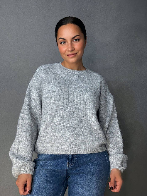 Свитер женский Fancy Matinee 6119 оверсайз меланж, серый, one size Киев - изображение 11