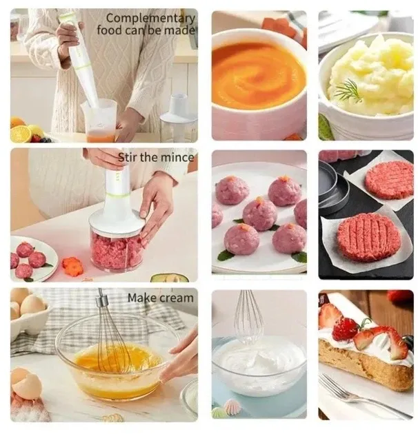 Ручной блендер Sokany SK-1718-4 погружной 4 в 1 мощностью 300 Вт для измельчения и взбивания Одесса - изображение 2