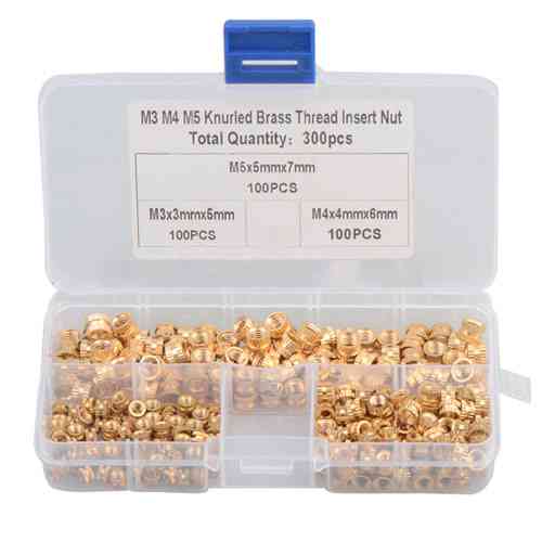 Гайка заставна з накаткою та внутрішньою різзю, 300шт, латунна Вінниця