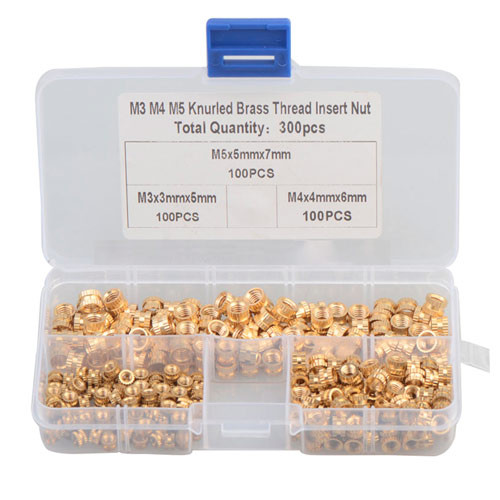 Гайка закладная с накаткой и внутренней резьбой, 300шт, латунная Винница - изображение 1