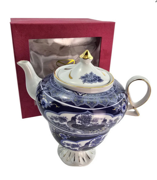 Чайник с чашкой фарфоровый Павлины Киев - изображение 2