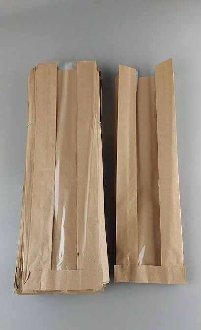 Пакет паперовий вікном 12*43 див. коричневий 1000 шт. Харків - фото 3