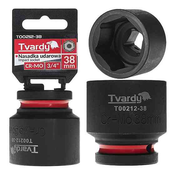 Головка ударна "Tvardy" з хром-молібденової сталі (Cr-Mo)  3/4"  6-гранна 38 мм Київ
