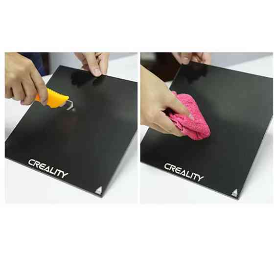Стеклянная платформа Creality с карборундовым покрытием размером 235x235x4 мм для 3д принтеров. Киев