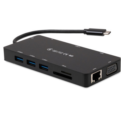 Концентратор Vinga USB-C 3.1 to VGA+HDMI+RJ45+3xUSB3.0+USB2.0+SD/TF+PD+Audio (VHYC10) Вінниця - фото 3