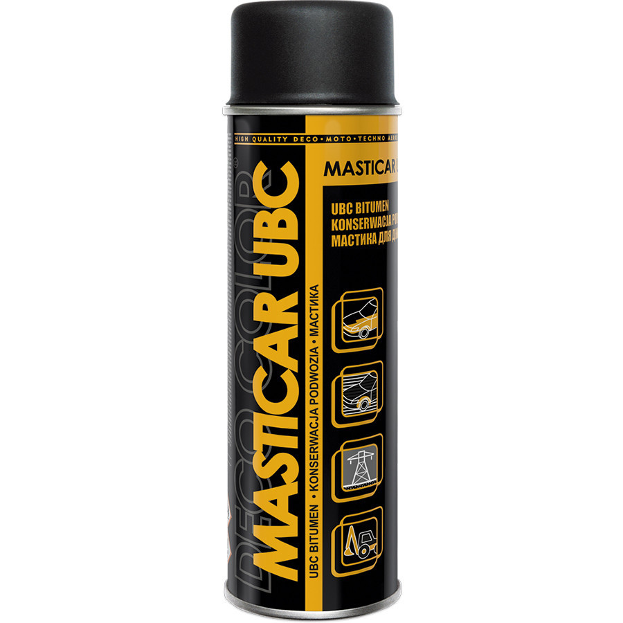 Мастика в аерозолі Masticar UBC 500мл DecoColor чорний Київ - фото 1