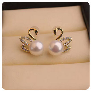 Сережки жіночі ошатні Лебеді Київ - фото 2