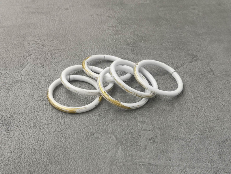 Кільце для карнизу Orvit 25 мм Металеве (35 х 42) х 3,5 мм БІЛЕ ЗОЛОТО (матове) Львів - фото 2