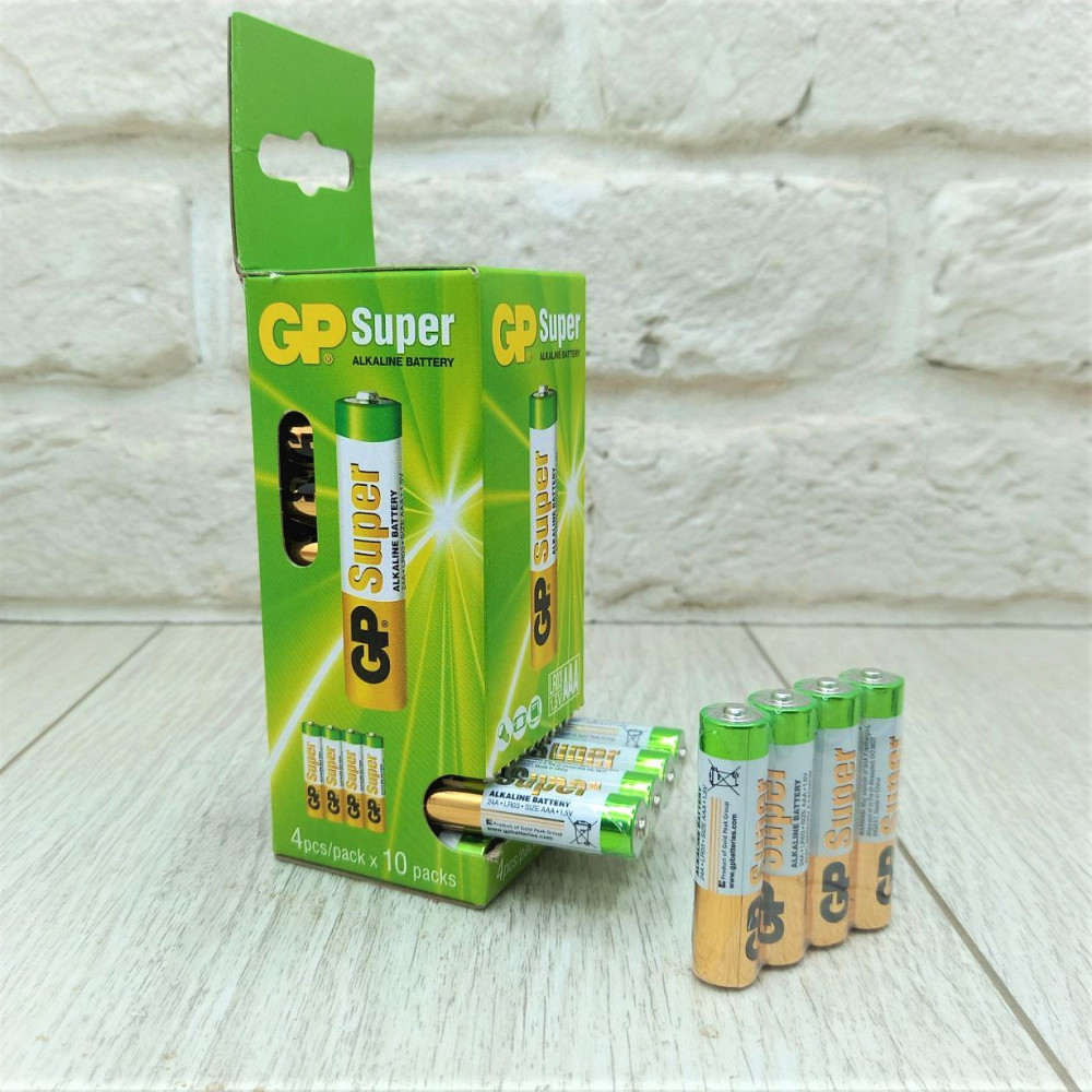 Батарейки Super Alkaline GP  AAA LR03 1.5V блок батареек 40штук Харьков - изображение 2