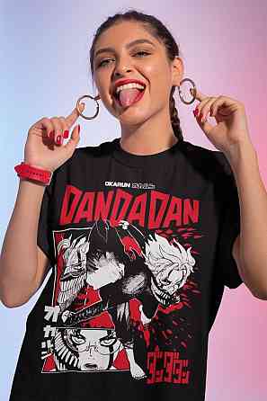 Футболка з аніме принтом Дандадан Сеіко Айасе Косплай оверсайз (S/M/L) Чорний AnimeJ0546 Дніпро