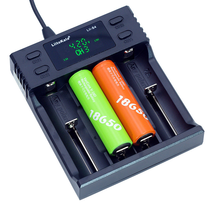 Зарядний пристрій Liitokala Lii-S4, 4 канала, Ni-Mh/Li-ion/LiFePo4, USB, LCD, Box Київ - фото 15