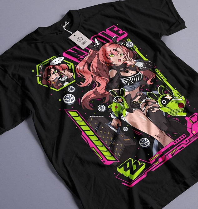 Футболка для мальчика аниме Зенлесс Зоне Зеро Николе оверсайз (рост от 165 до 180 ) Черний AnimeJ0929m Днепр - изображение 2