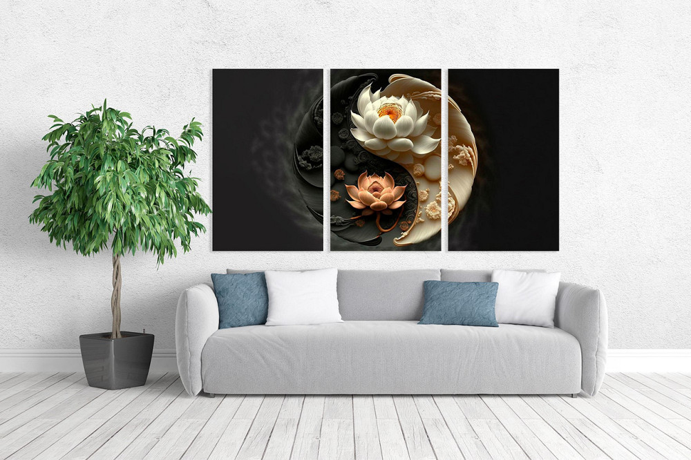 Модульная картина в гостиную / спальню   Інь-Янь   ART-171_3A Киев - изображение 2