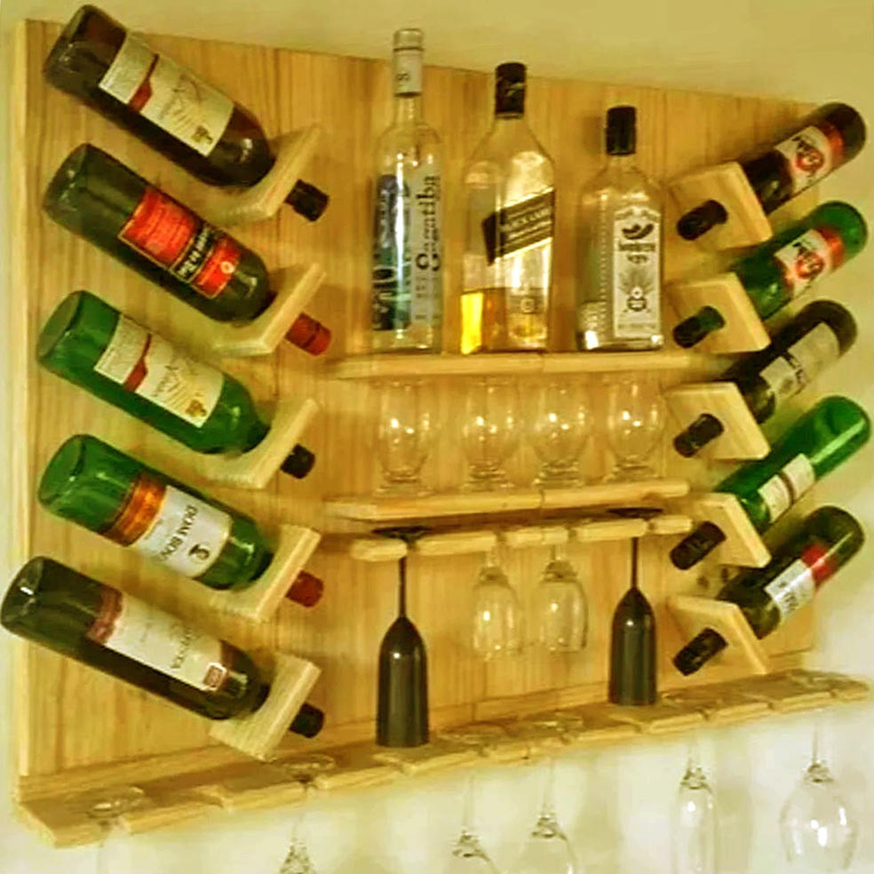 Настінна винна полиця "Акесі" каррі Миколаїв - фото 1