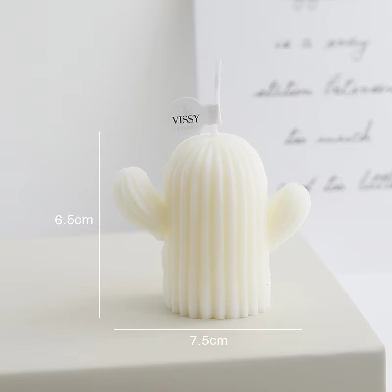 Свеча “Кактус” белый ручной работы Каменец-Подольский - изображение 2