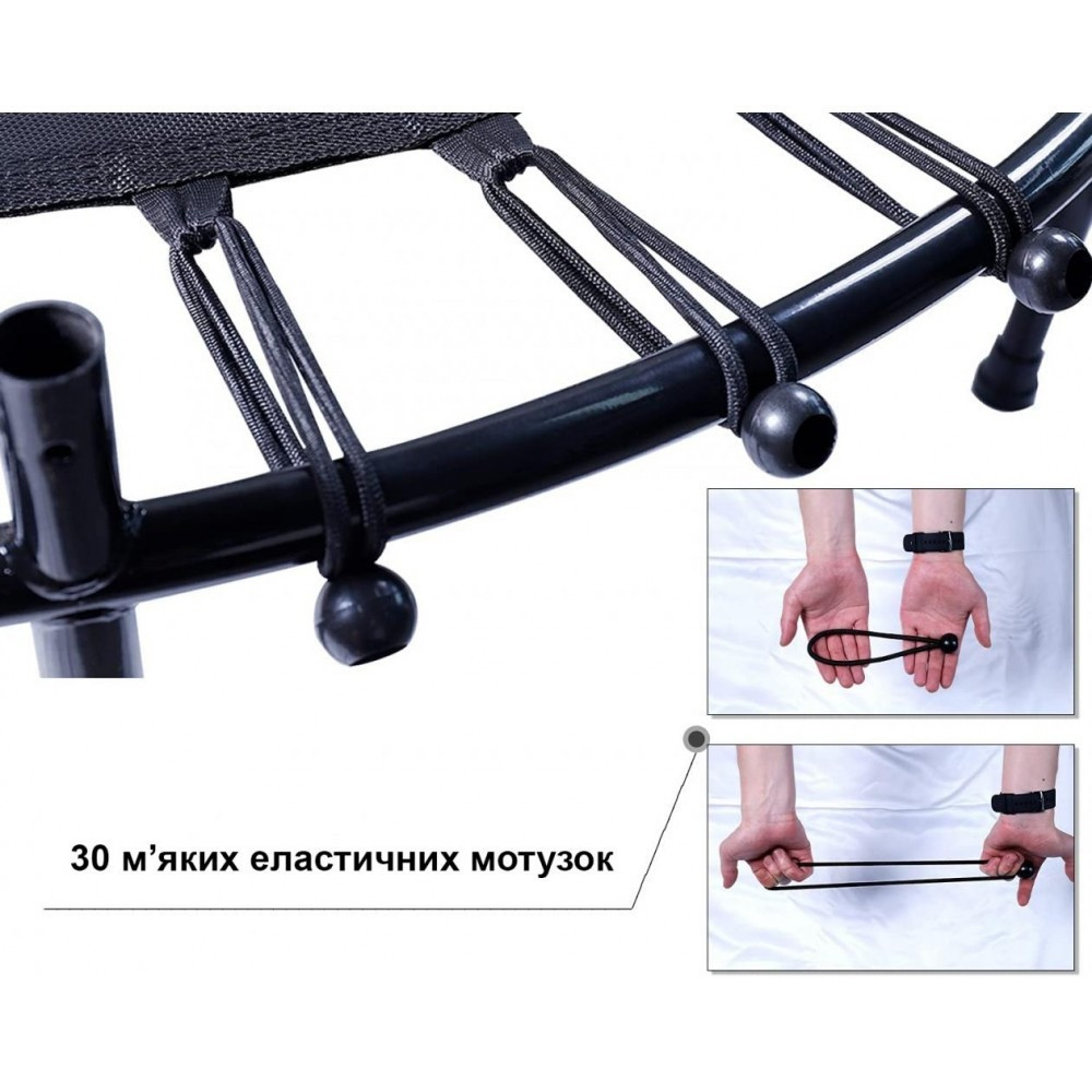 Батут спортивний ігровий 140 см Atleto з захисною сіткою Київ - фото 5