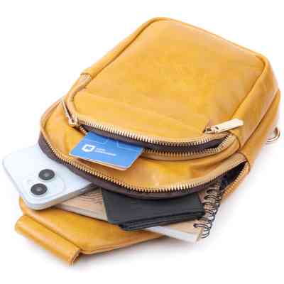 Сумка Vintage З гладкої екошкіри Жовта (22769) Вінниця