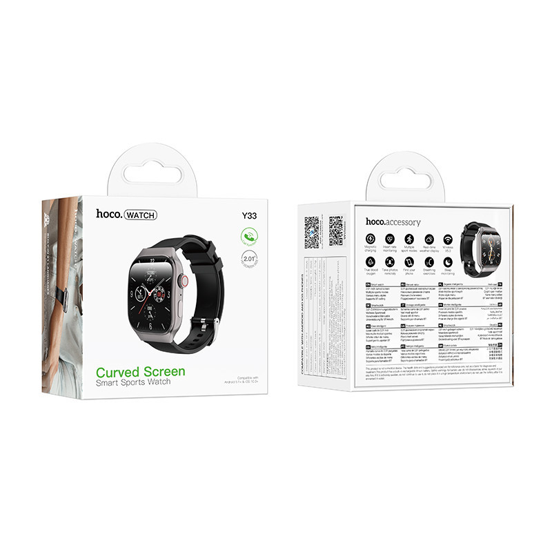 Смарт-часыHOCO Y33 51mm. 200 mAh. Smart sports watch (call version) Black Одесса - изображение 2
