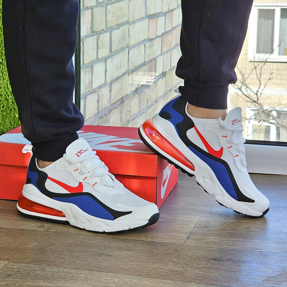 Кроссовки Nike 270 Сеточка Мужские Белые Найк с Амортизацией Летние (размеры: 41,42,43,44,45) Видео Обзор Днепр - изображение 10