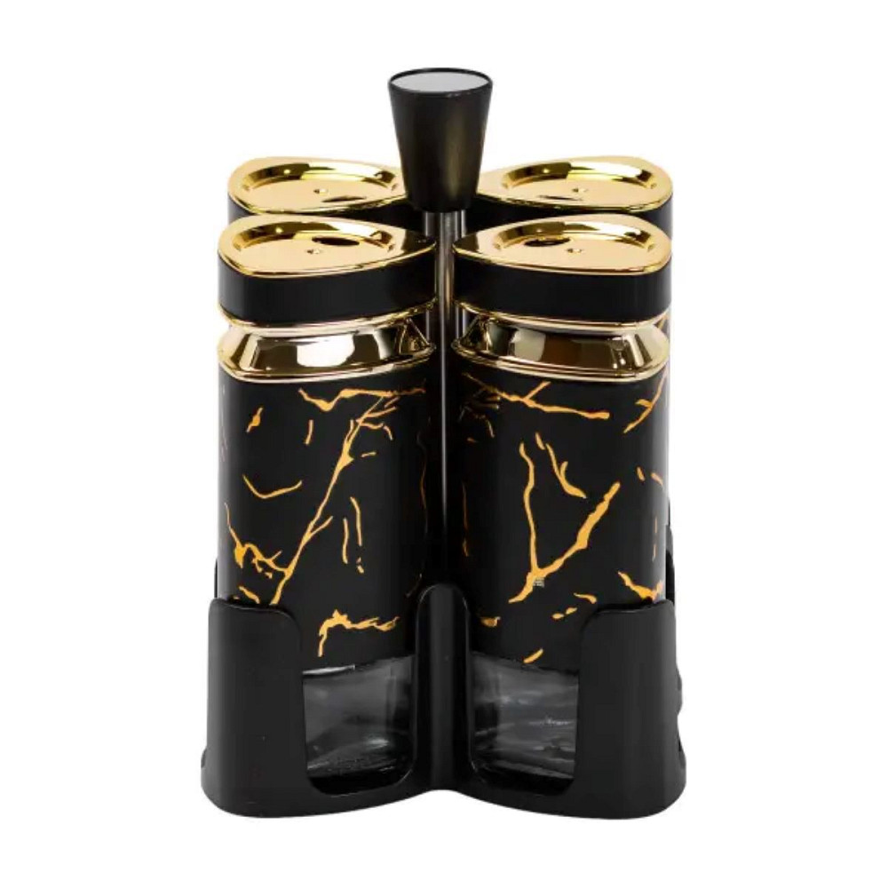 Набір для спецій на підставці 4 баночки по 120 мл HP1354 Коломия - фото 1