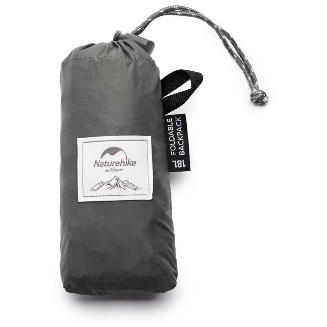 Рюкзак компактний надлегкий Naturehike Ultralight NH17A012-B, 18 л, сірий Київ - фото 4