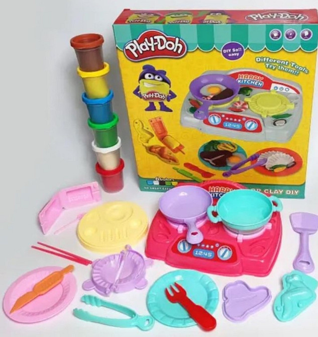 Игровой набор пластилин Play-Doh Кухонная Плита из посудоб 6 баночек. Харьков - изображение 2