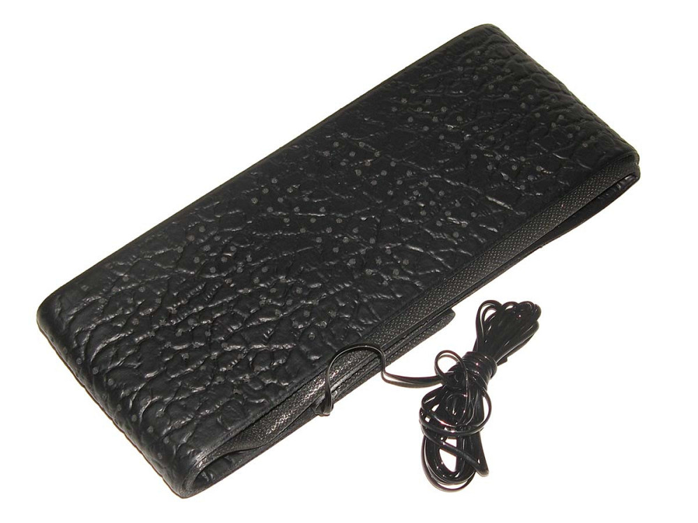 Оплетка на кермо чорна перфорована зі шнурком 999-XXL Вінниця - фото 3