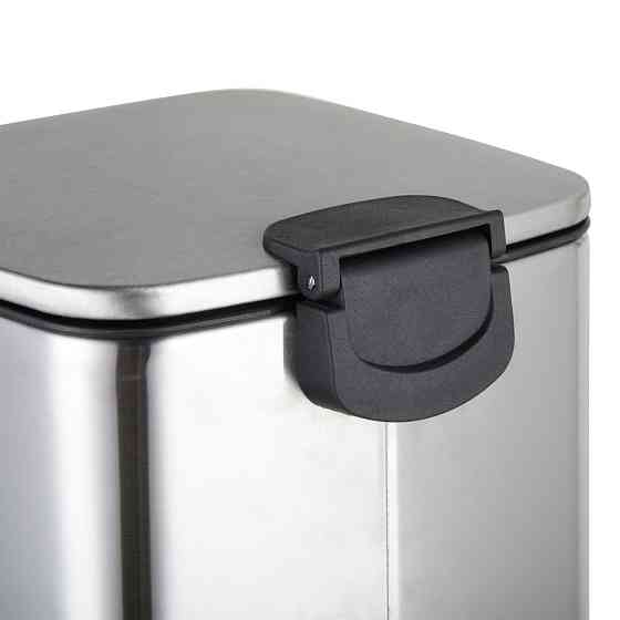 Квадратне сміттєве відро з плавним закриттям Zerix Kubix-TC0108 SS Color 8 л, колір нержавійка ZX589 Харків