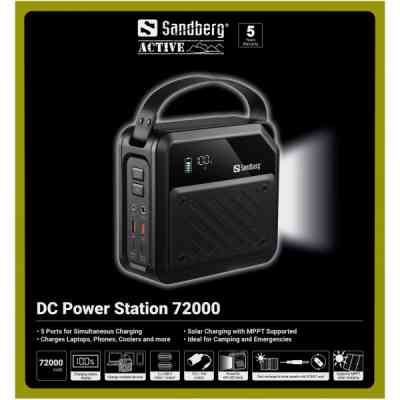 Батарея универсальная Sandberg 72000mAh max 268W, DC9,612,6V/10A, PD/100W(In/Out), LiMnFePO (421-22) Винница