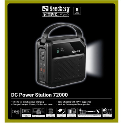 Батарея универсальная Sandberg 72000mAh max 268W, DC9,612,6V/10A, PD/100W(In/Out), LiMnFePO (421-22) Винница - изображение 6