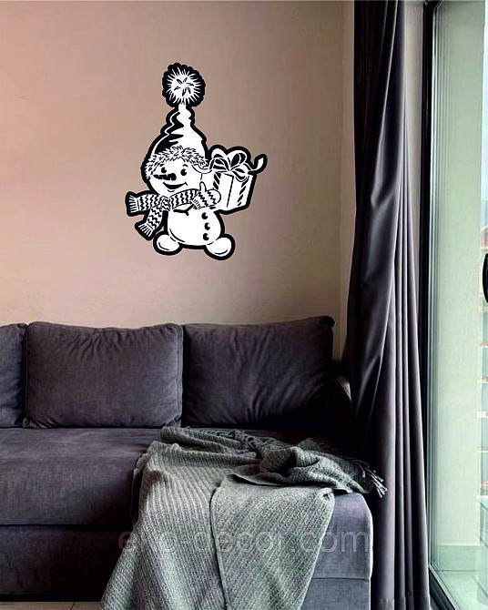 Декоративне настінне Панно «Сніговик», Декор на стену Київ - фото 5