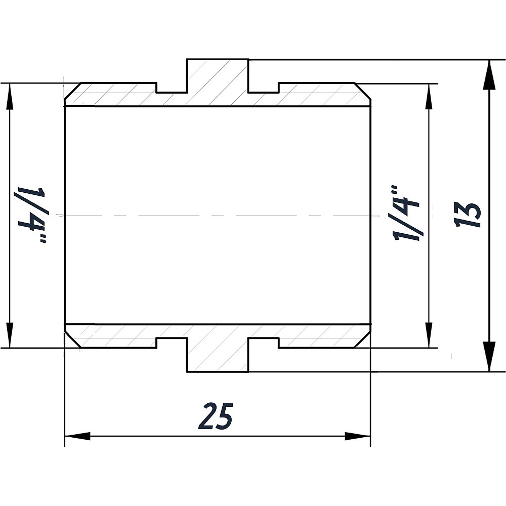 Ніпель 1/4″ЗЗ латунний LN112S OPTIMUM Киев - изображение 3