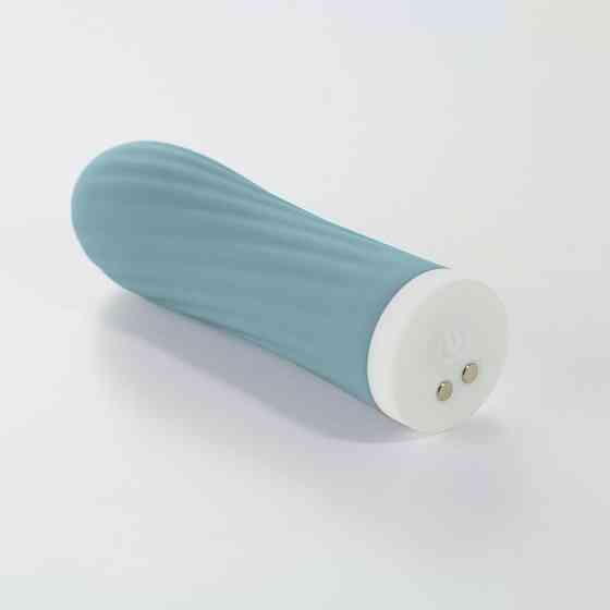 Мини-вибратор для клитора рельефный Sweet Em Velvet Lure, 10 режимов вибрации, голубой Sex Aura Киев