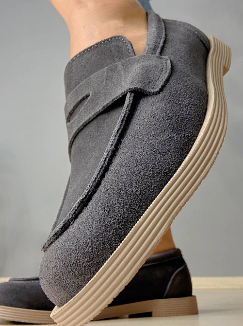 Туфли женские Hengji 588-2 замшевые лоферы серые, 36, 23 см Киев - изображение 14