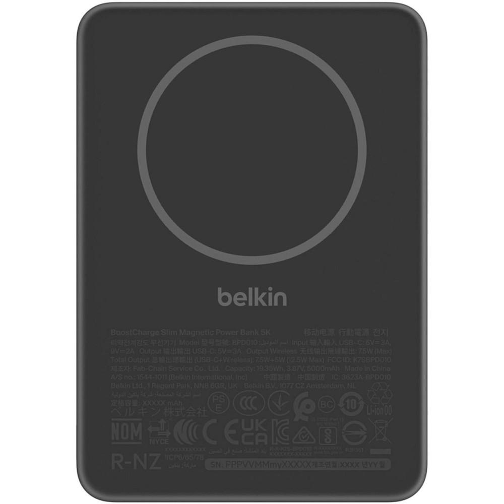 Універсальна мобільна батарея Belkin Power Bank Slim Magnetic 5000 mAh 15 W Black (BPD010HQBK) ( 10343 ) Харків - фото 1