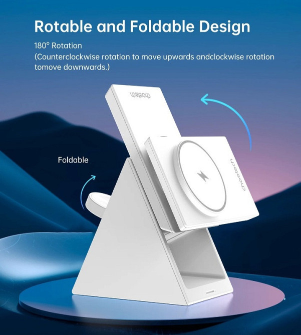 Бездротовий зарядний пристрій Choetech T600-F 15W Білий Харьков - изображение 8