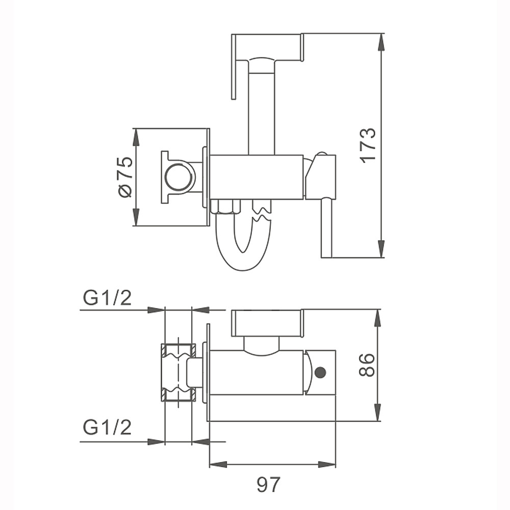 Змішувач гігієнічний Globus Lux LAZER Pro GLPR-0-106MIX Тернопіль - фото 5