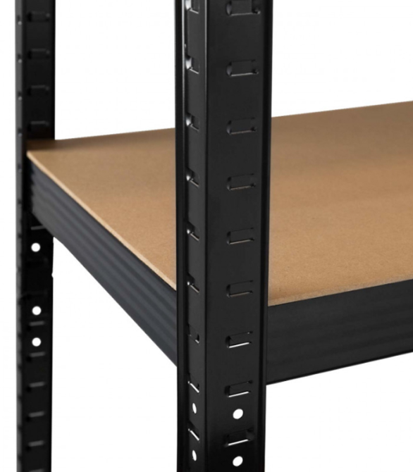 Стеллаж металлический (150 х 70 х 30 см) 5 полок, Черный Киев - изображение 5