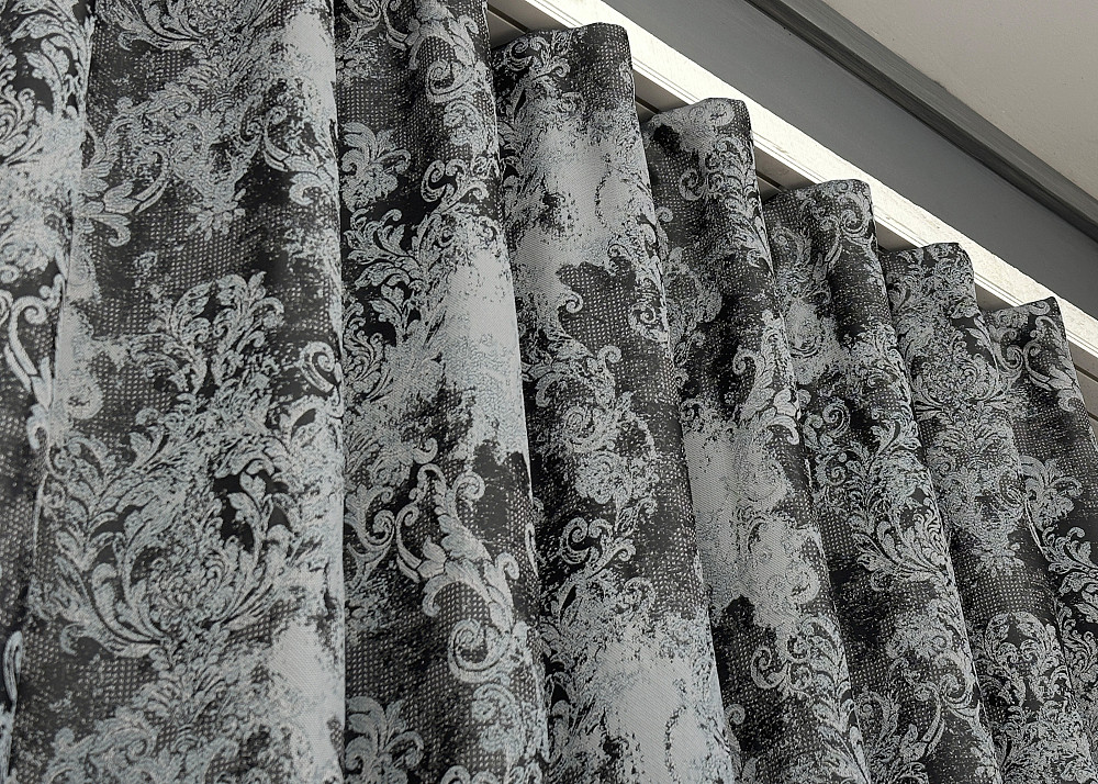 Шторна тканина "Льон Преміум" Туреччина колір графітовий з сірим 1838ш Київ - фото 5