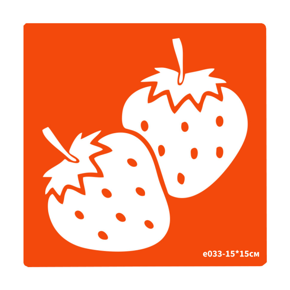 Трафарет для био-тату Клубника e033-15*15см, размер 15х15см Винница - изображение 1