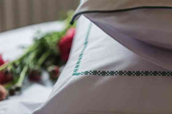 Ecotton Комплект постільної білизни Ecotton Євро з вишивкою та кантом український хрестик Dark Коломыя