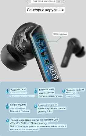 QCY HT05 ANC 40dB  блютуз навушники Київ
