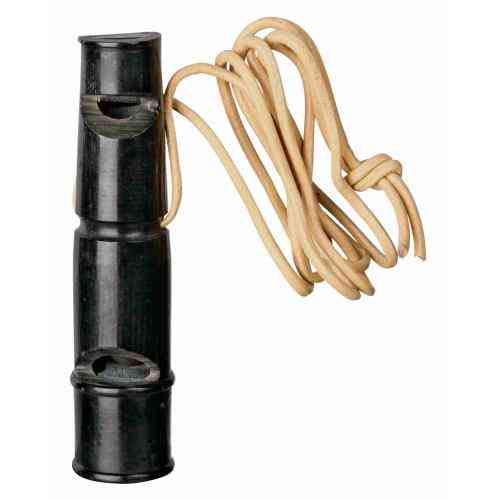 Свисток Trixie Buffalo для тренування собак зі шкіряним шнурком пластиковий 9 см Київ