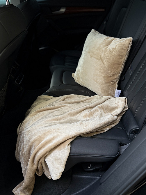 Ecotton Набір для подорожі Ecotton 2 в 1 Подушка 40х40 плед 110х140 бежевий Beige Коломия - фото 4